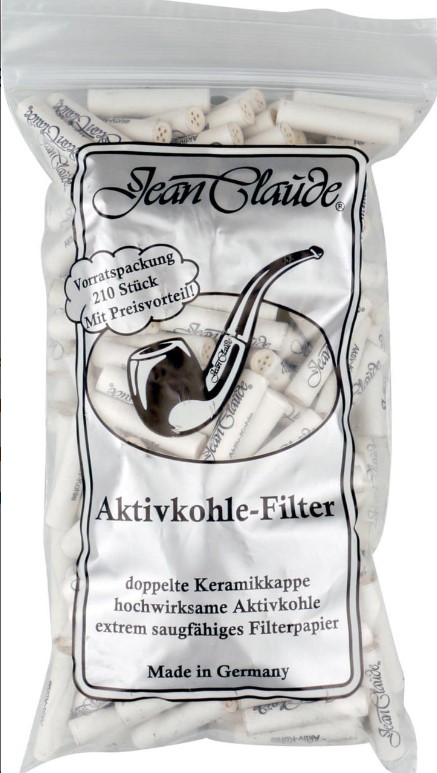 Jean Claude aktívszén pipa filter 9 mm, 210 db